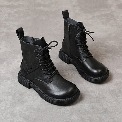 British Style Handmade Side Zipper Martin Boots