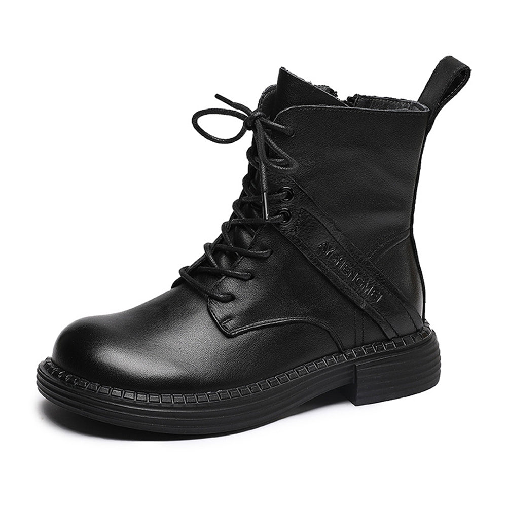 British Style Handmade Side Zipper Martin Boots