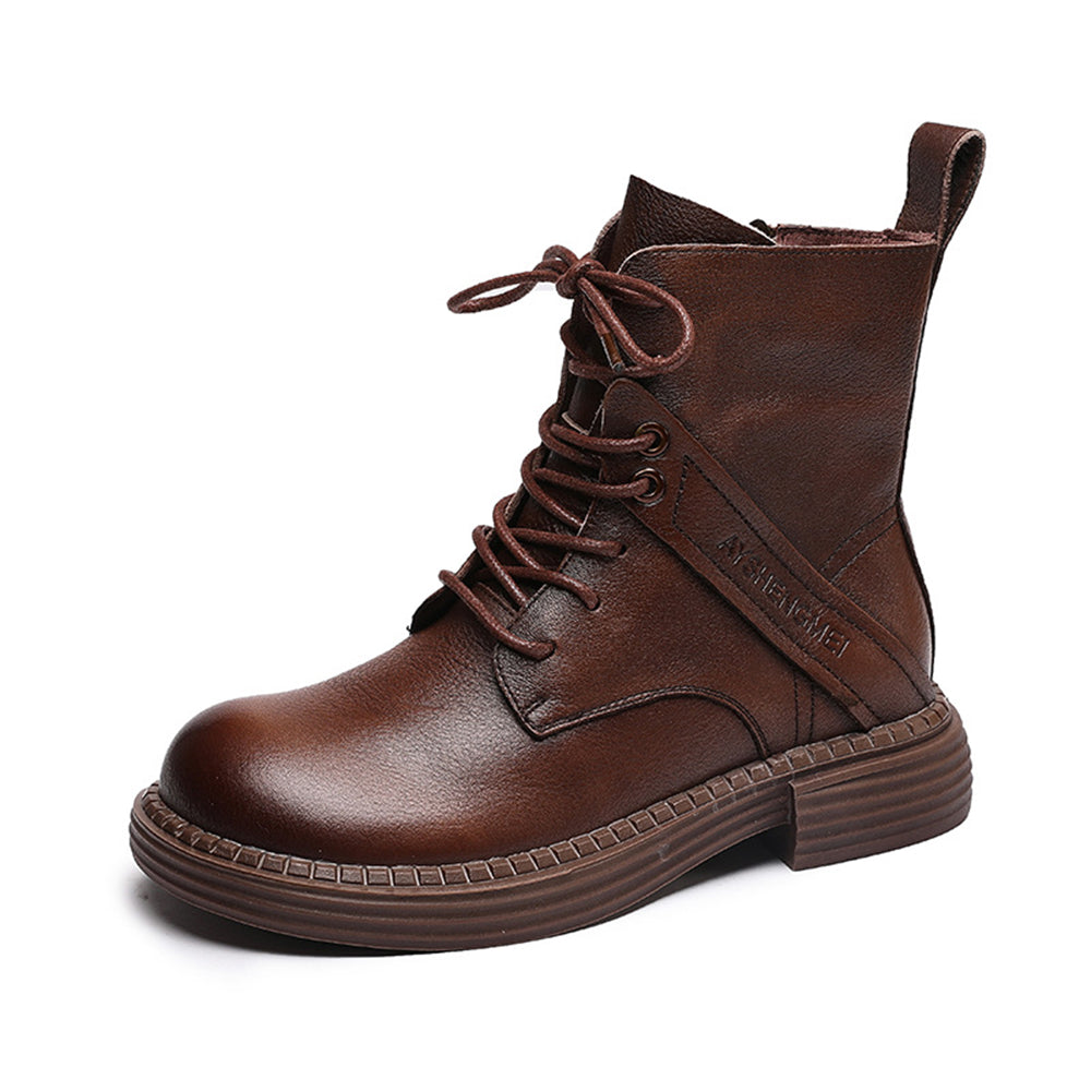 British Style Handmade Side Zipper Martin Boots