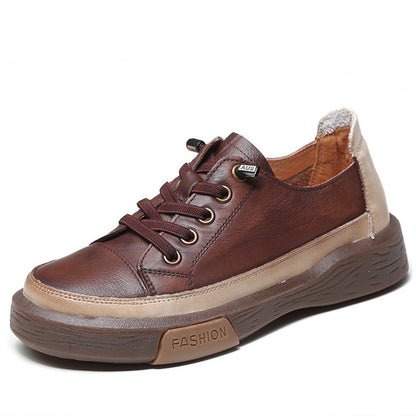 Lace-Up Color-Block Casual Shoes - Luckyback