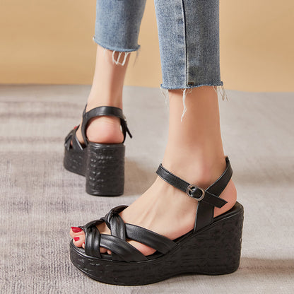 Ethnic Style Roman Women Wedge Sandals