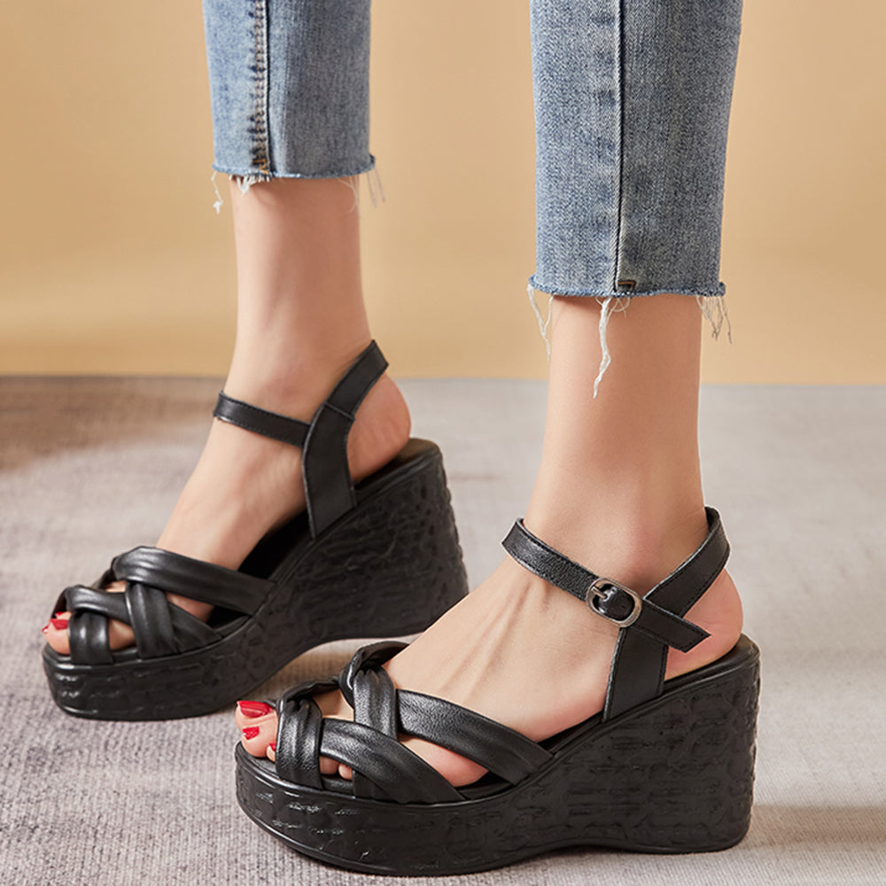 Ethnic Style Roman Women Wedge Sandals