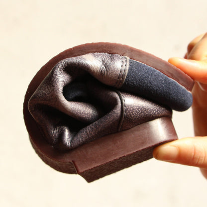 Handmade Retro Paneled Lace-Up Leather Shoes