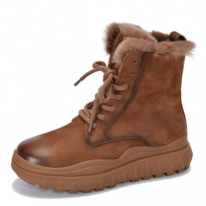 Lace-Up Martin Snow Boots