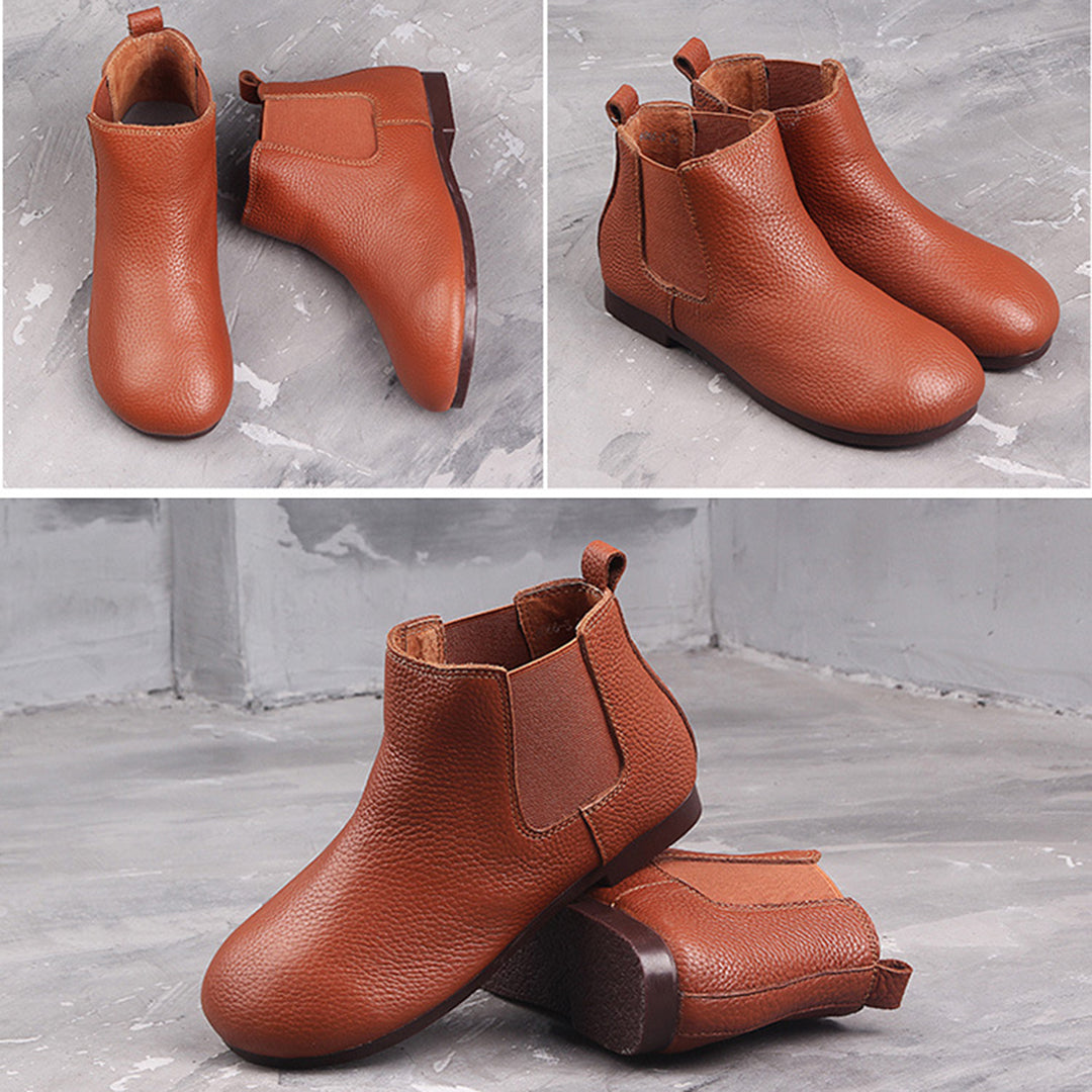 Original Handmade Round Toe Leather Boots