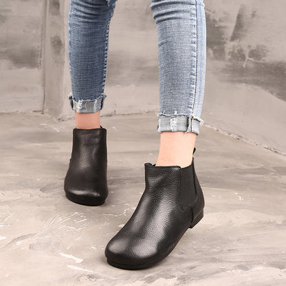 Original Handmade Round Toe Leather Boots