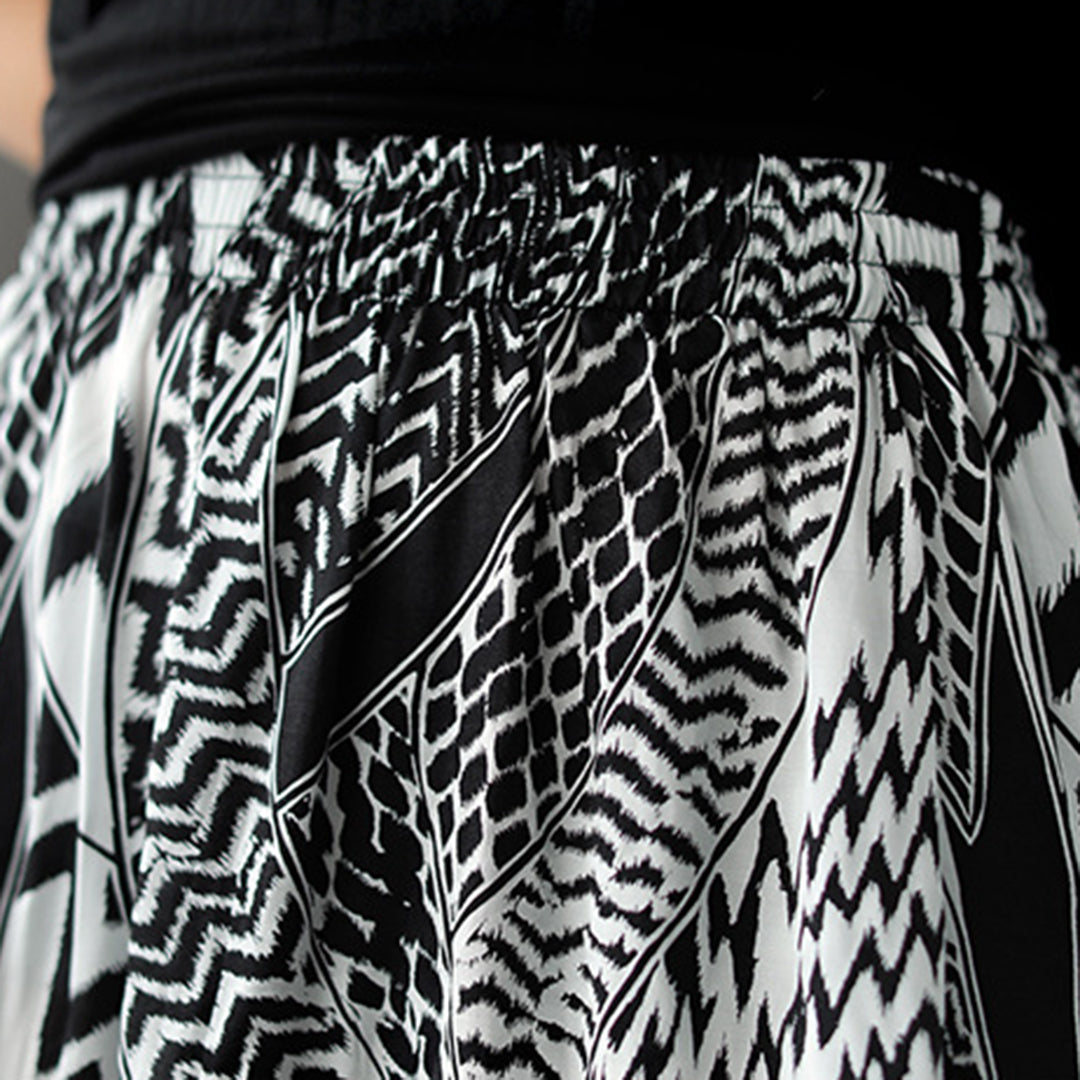 Printed A-Line Loose Fit Skirt - Luckyback