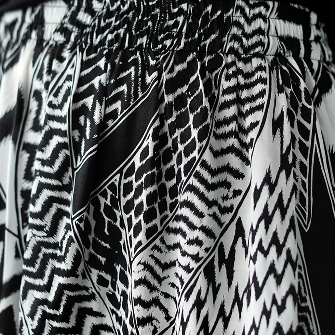 Printed A-Line Loose Fit Skirt - Luckyback