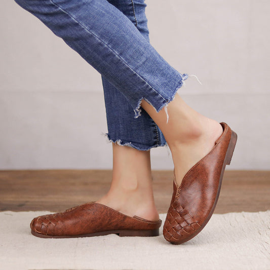 Retro Handmade Woven Comfortable Flat Shoes