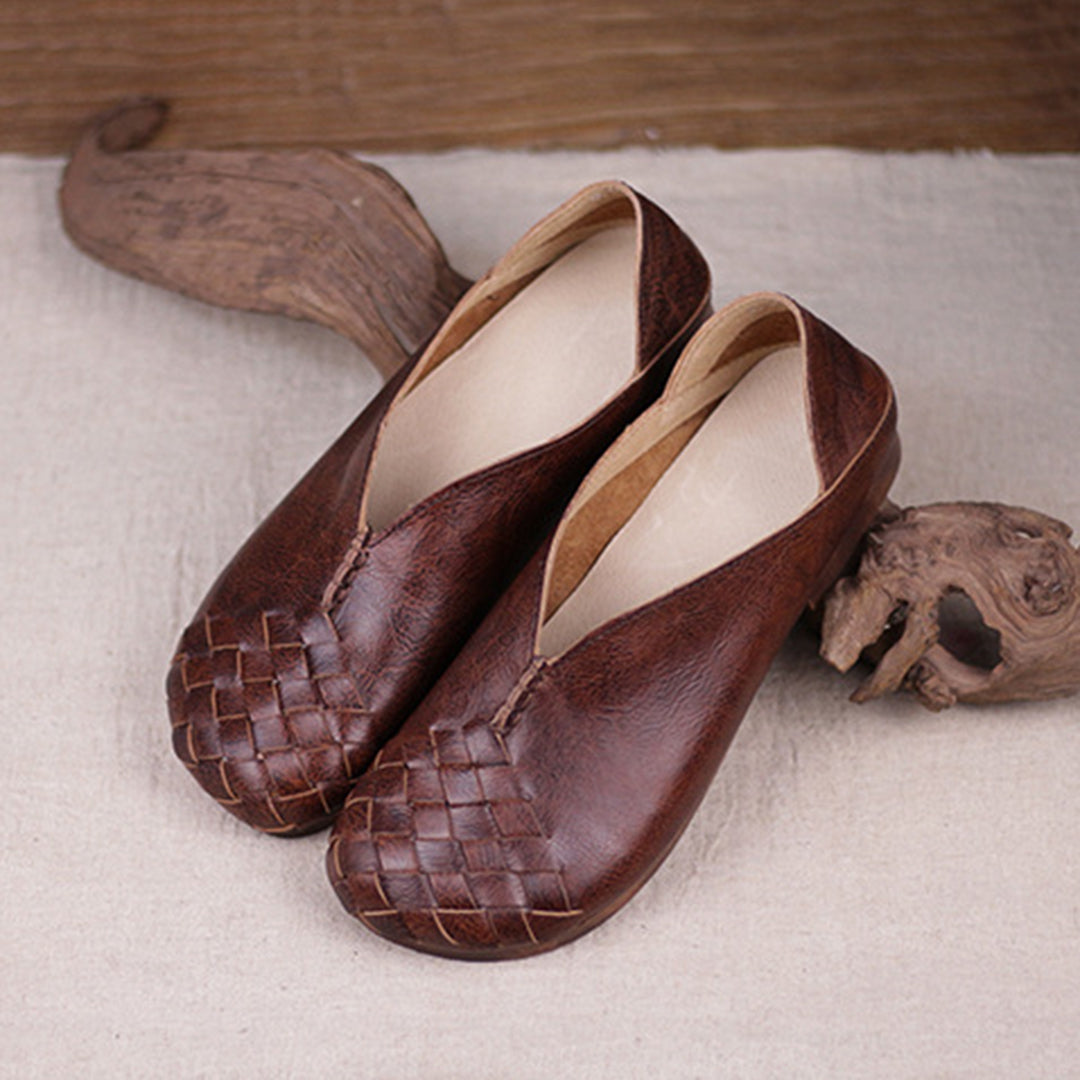 Retro Handmade Woven Comfortable Flat Shoes