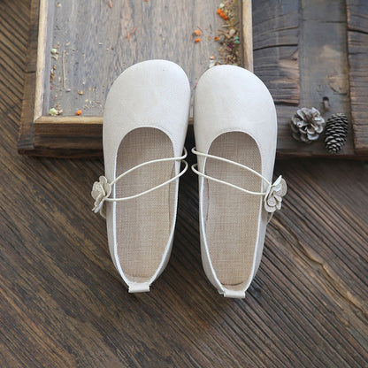 Retro Hollow Flower Accents Flat Slip-On Shoes