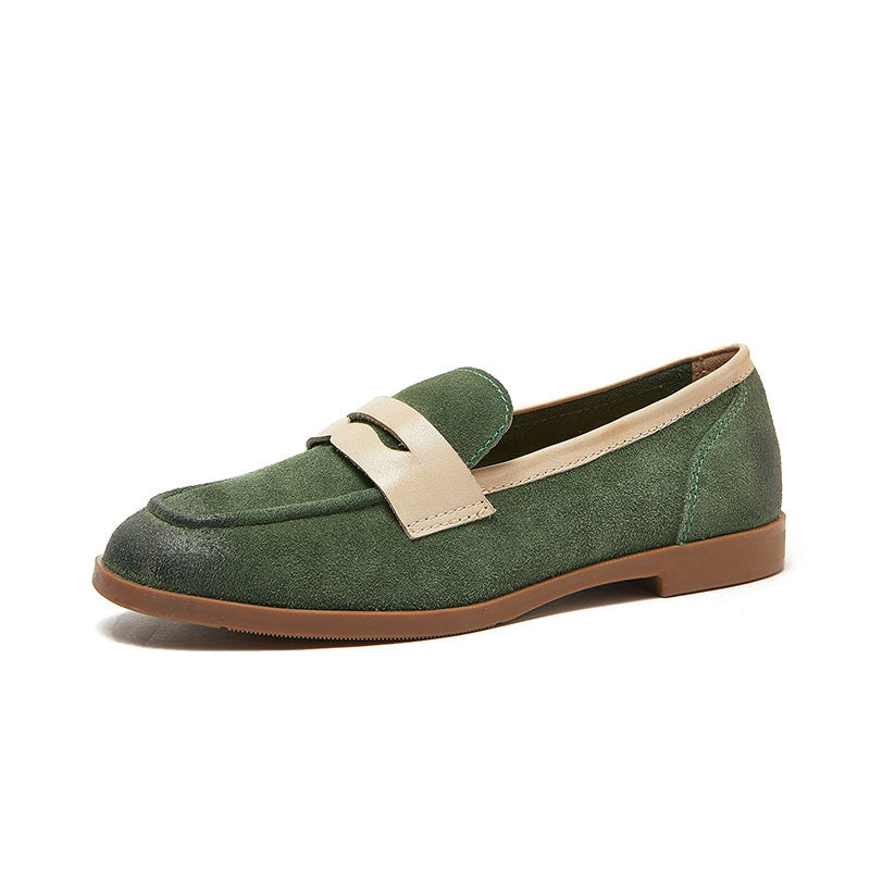 Suede Slip-On Loafers Flat Shoes