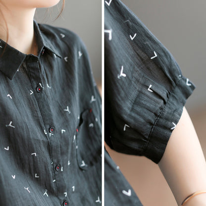 Summer Ramie Breathable Loose Fit Shirt