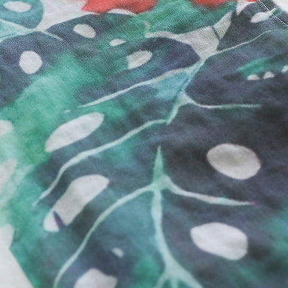 Tropical Plants Print Loose Fit Shirt