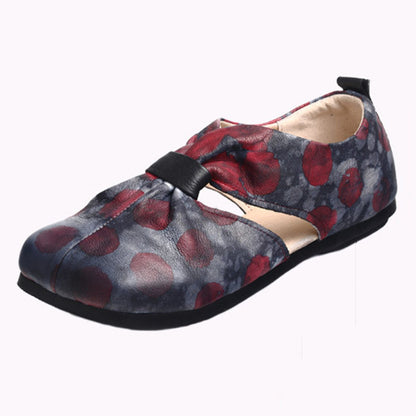 Vintage Printed Hollow Out Women Shoes - Luckyback
