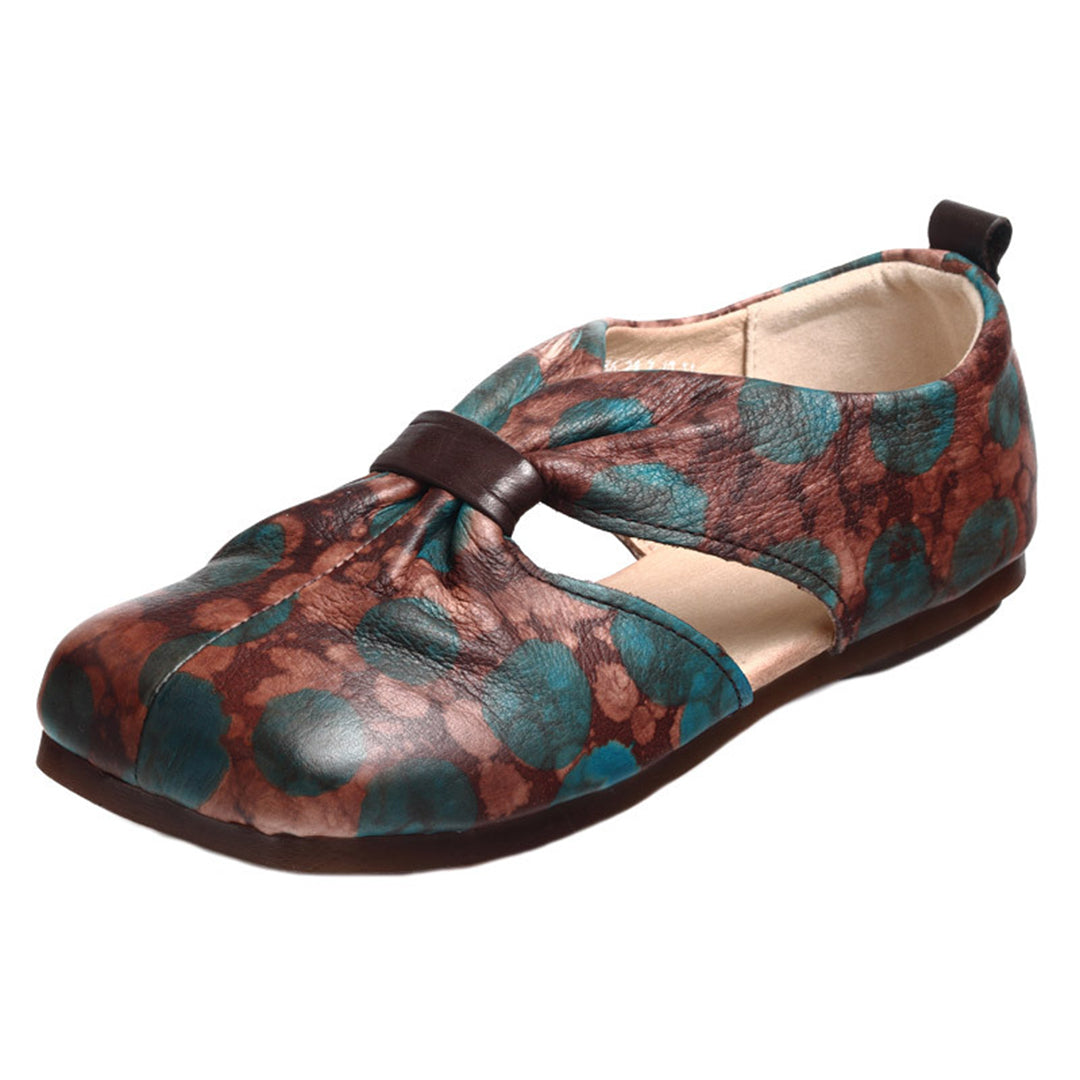 Vintage Printed Hollow Out Women Shoes - Luckyback