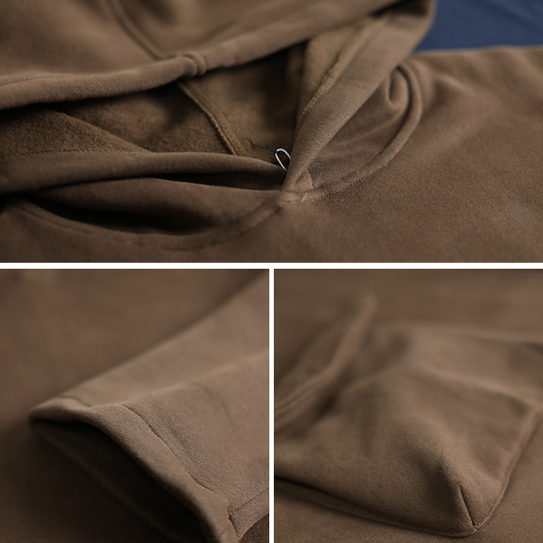 Vintage Loose Fleece Hoodie