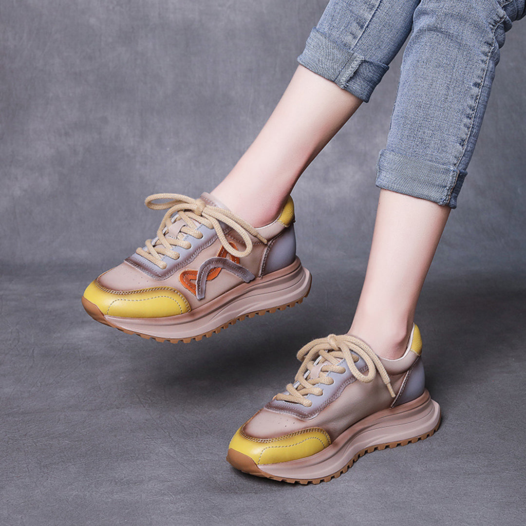 Women Color-Block Casual Sneakers - Luckyback