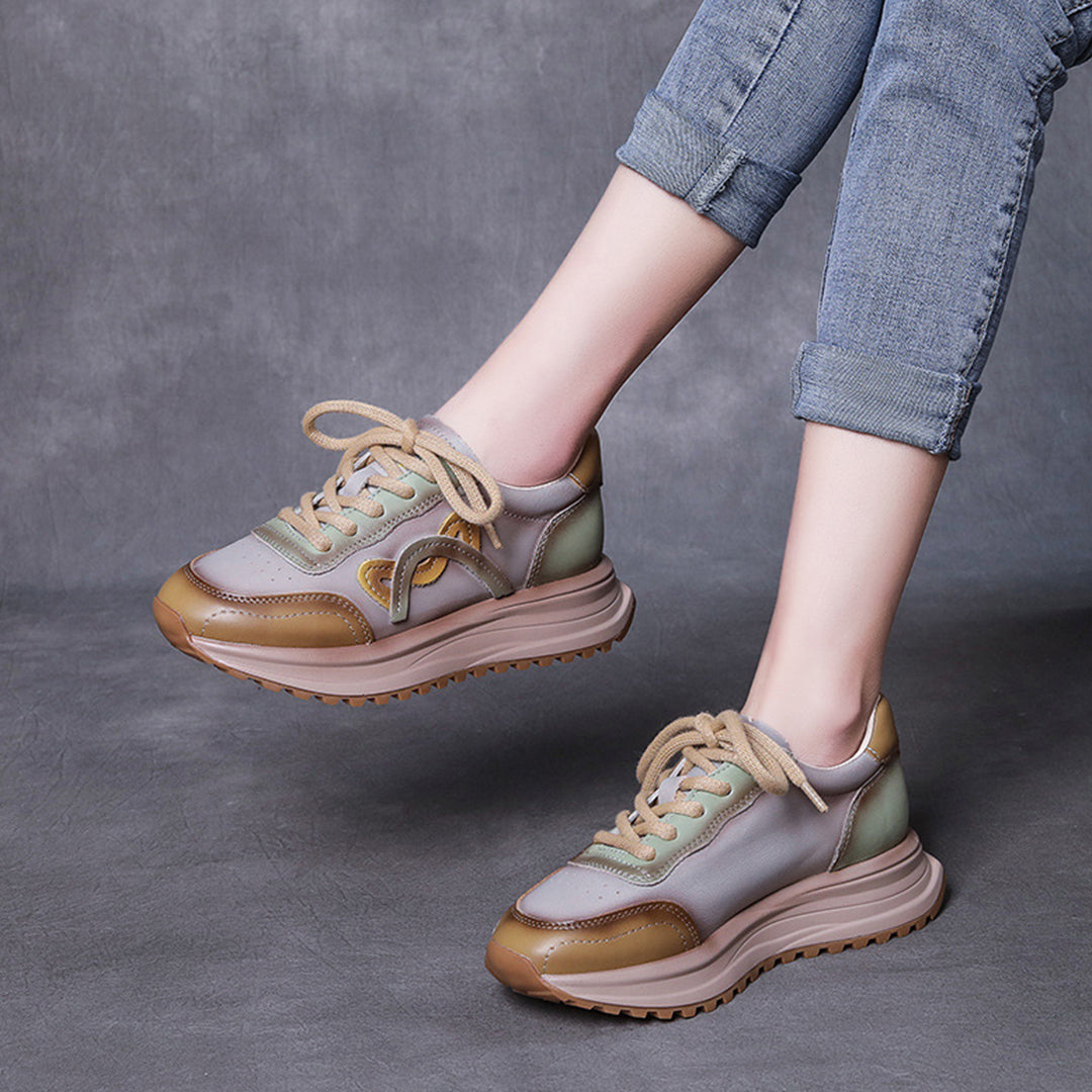 Women Color-Block Casual Sneakers - Luckyback