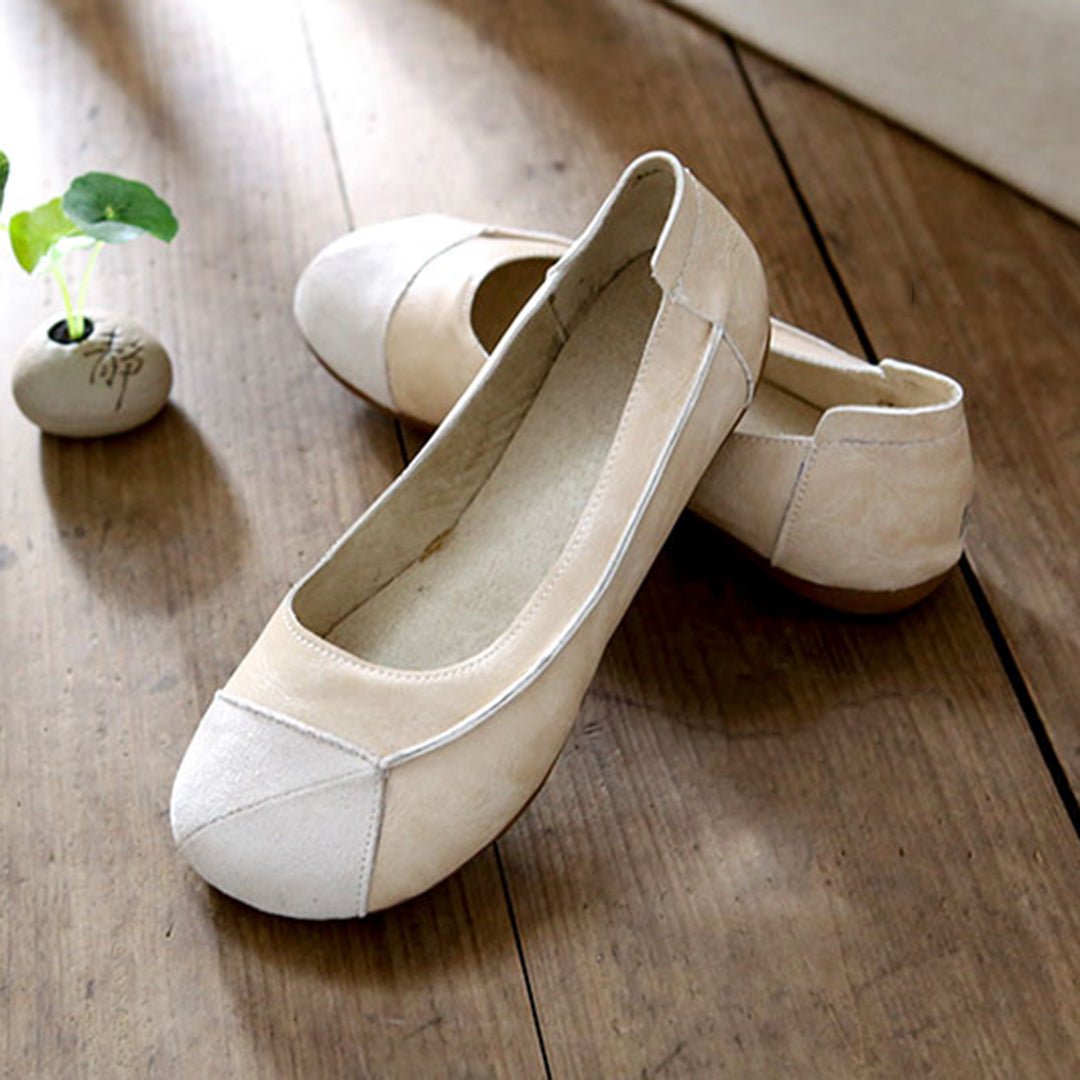 Women's Casual Moccasins Slip-on Round Toe Handmade Shoes main image 1