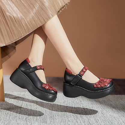 Women Platform Fashion Casual Cross Strap Wedge Sandals