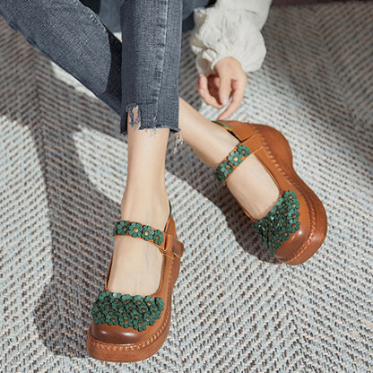 Women Platform Fashion Casual Cross Strap Wedge Sandals