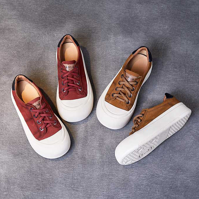 Women Platform Lace-Up Casual Shoes