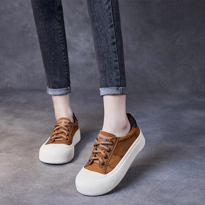Women Platform Lace-Up Casual Shoes