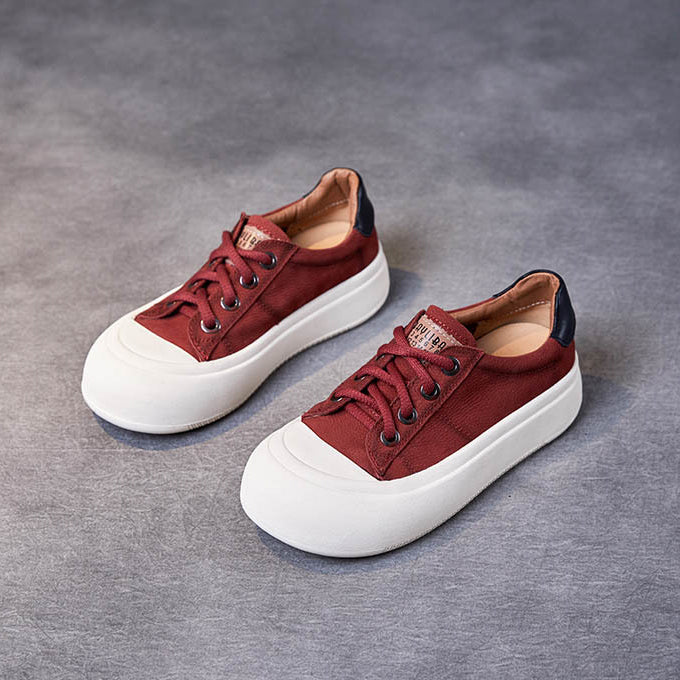Women Platform Lace-Up Casual Shoes