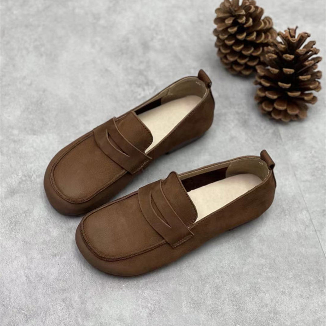 Women Summer Casual Soft Leather Flat Shoes 1