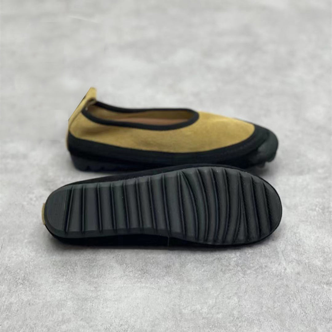 Women Round Toe Casual Slip-On Single Shoes